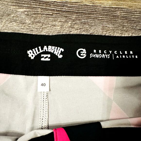 Billabong Men's Multicolor Diamond Tie Waist Boardshort Swim Trunks Size 40 NWT - Picture 3 of 6